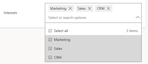 Sync Choices column to Spotler