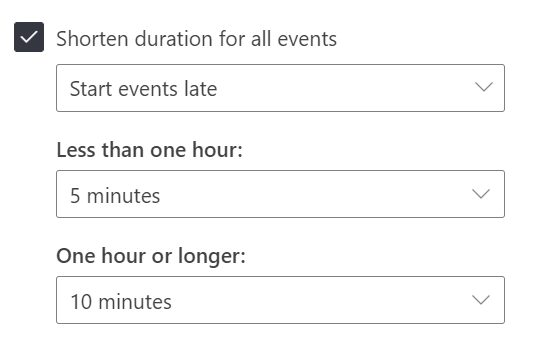 Start meetings late setting