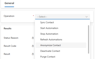 Anonymize and Deactivate contacts
