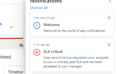 In-app notifications in Power Apps